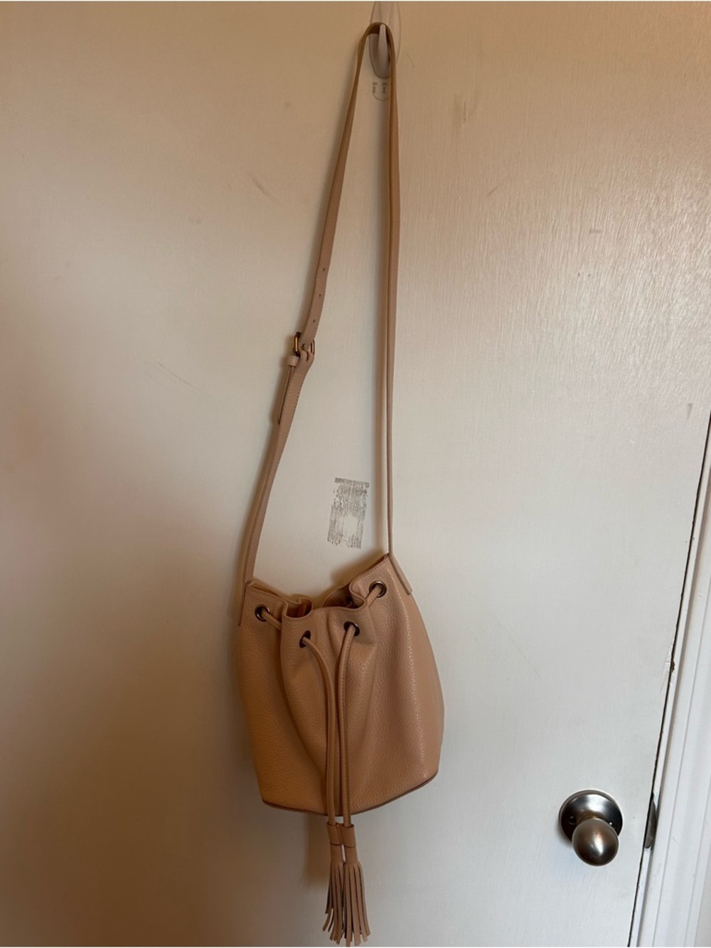 J. Crew Pebbled Leather Drawstring Bucket Bag - Pink